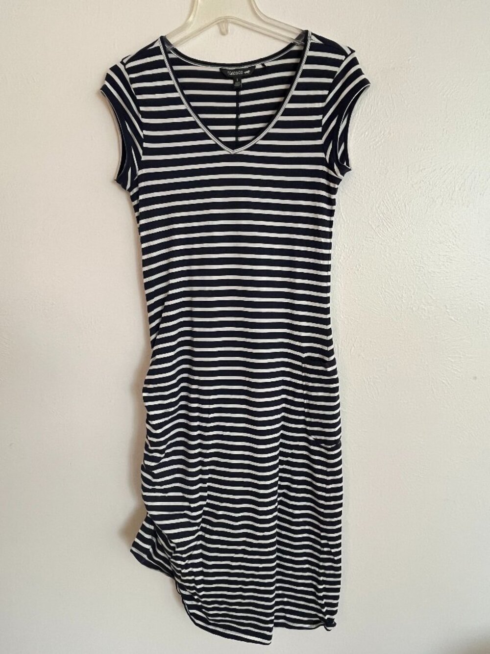 Toad and Co Women's Dress Blue White Stripe Size Small Coastal Nautical Beachy